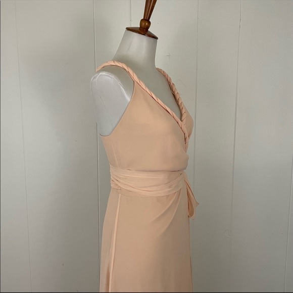Ceremony Joanna August Peach Parker Braided‎ Strap Wrap Maxi Dress - Picture 5 of 10